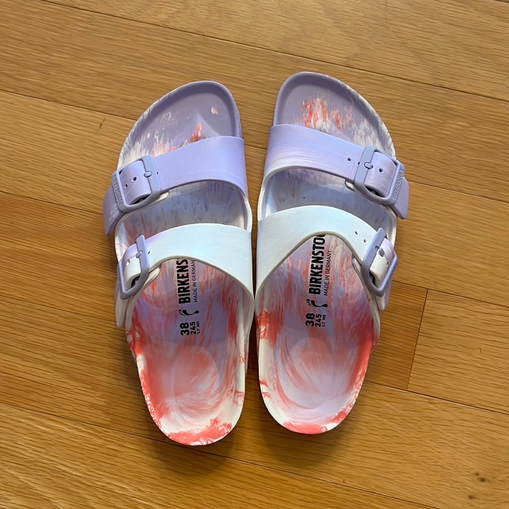 NEW tie dye rubber Birkenstock sandal